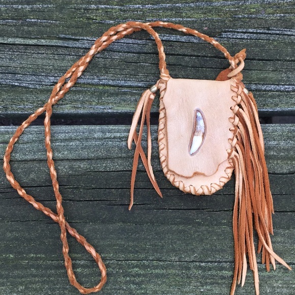 Leather Neck Pouch - Picture 1 of 4